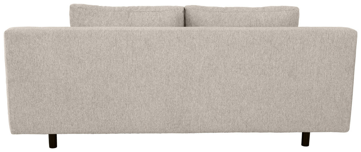 SCHLAFSOFA Webstoff Graubraun  - Graubraun/Schwarz, Design, Textil/Metall (197/84/92,5cm) - home24
