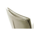 STUHL in Edelstahl beschichtet Metall, Textil - Edelstahlfarben/Cappuccino, Design, Textil/Metall (49/90/65cm) - Novel
