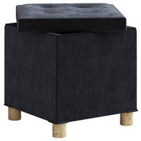 SITZBOX in Textil Anthrazit  - Anthrazit/Braun, Modern, Holzwerkstoff/Textil (38/40/38cm) - MID.YOU