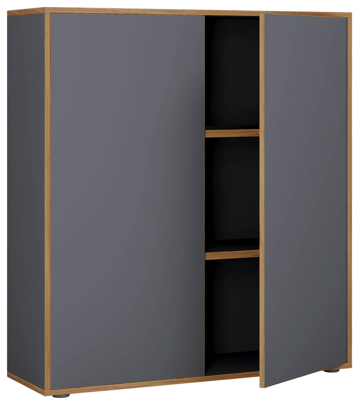 AKTENSCHRANK 100/110/33 cm  - Honigeiche/Anthrazit, Design, Holzwerkstoff (100/110/33cm) - MID.YOU