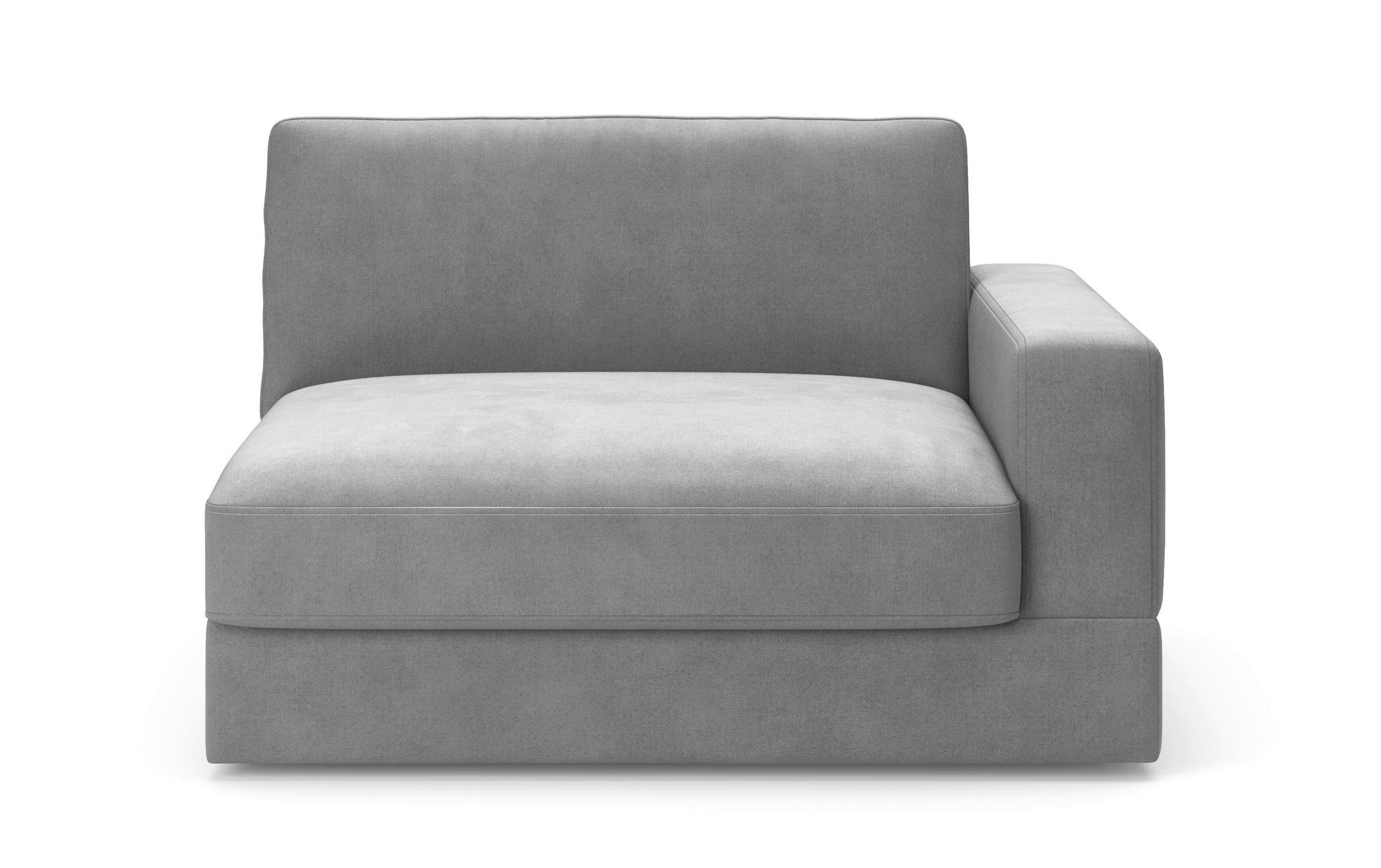 SOFAELEMENT FABIO E Flachgewebe Grau  - Schwarz/Grau, MODERN, Kunststoff/Textil (132/87/108cm) - Sit & More