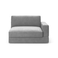 SOFAELEMENT FABIO E Flachgewebe Grau  - Schwarz/Grau, MODERN, Kunststoff/Textil (132/87/108cm) - Sit & More