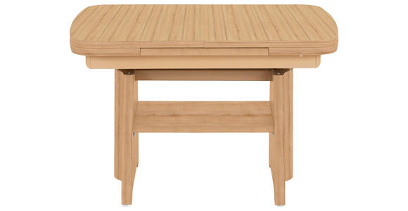 COUCHTISCH Eiche furniert 125-165,5/71/56-75 cm rechteckig Eichefarben  - Eichefarben, KONVENTIONELL, Holzwerkstoff/Metall (125-165,5/71/56-75cm) - Venda