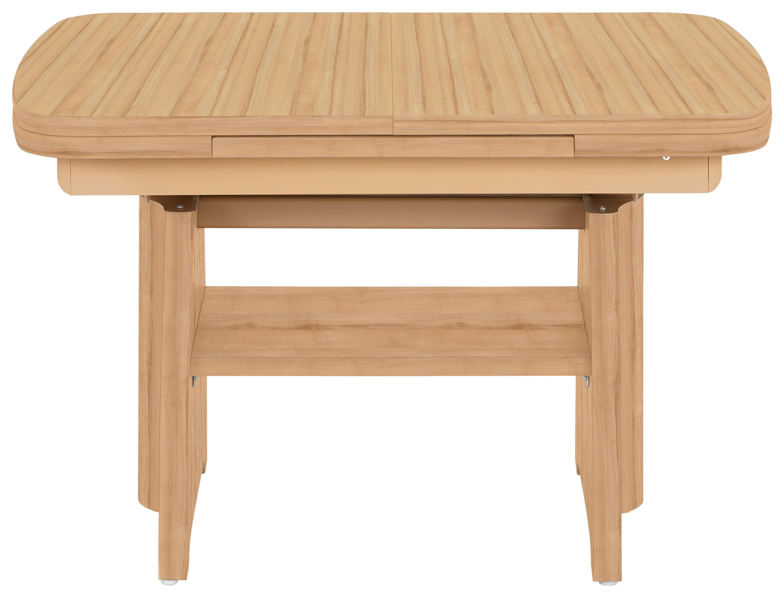 COUCHTISCH in Metall, Holzwerkstoff 125-165,5/71/56-75 cm  - Eichefarben, Konventionell, Holzwerkstoff/Metall (125-165,5/71/56-75cm) - Venda
