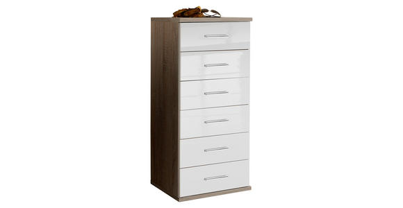 KOMMODE  in 46/103/40 cm  - Chromfarben/Eichefarben, Design, Holzwerkstoff/Kunststoff (46/103/40cm) - Xora