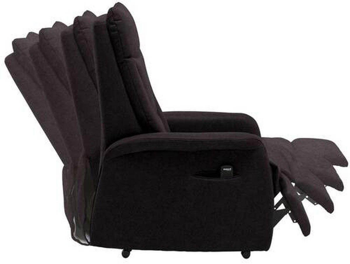 FERNSEHSESSEL in Mikrofaser Dunkelbraun  - Dunkelbraun/Schwarz, Konventionell, Textil (78/108/90cm) - Valdera