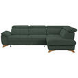 ECKSOFA in Bouclé Grün  287/212 cm  - Eichefarben/Grün, MODERN, Holz/Textil (287/212cm) - Valnatura