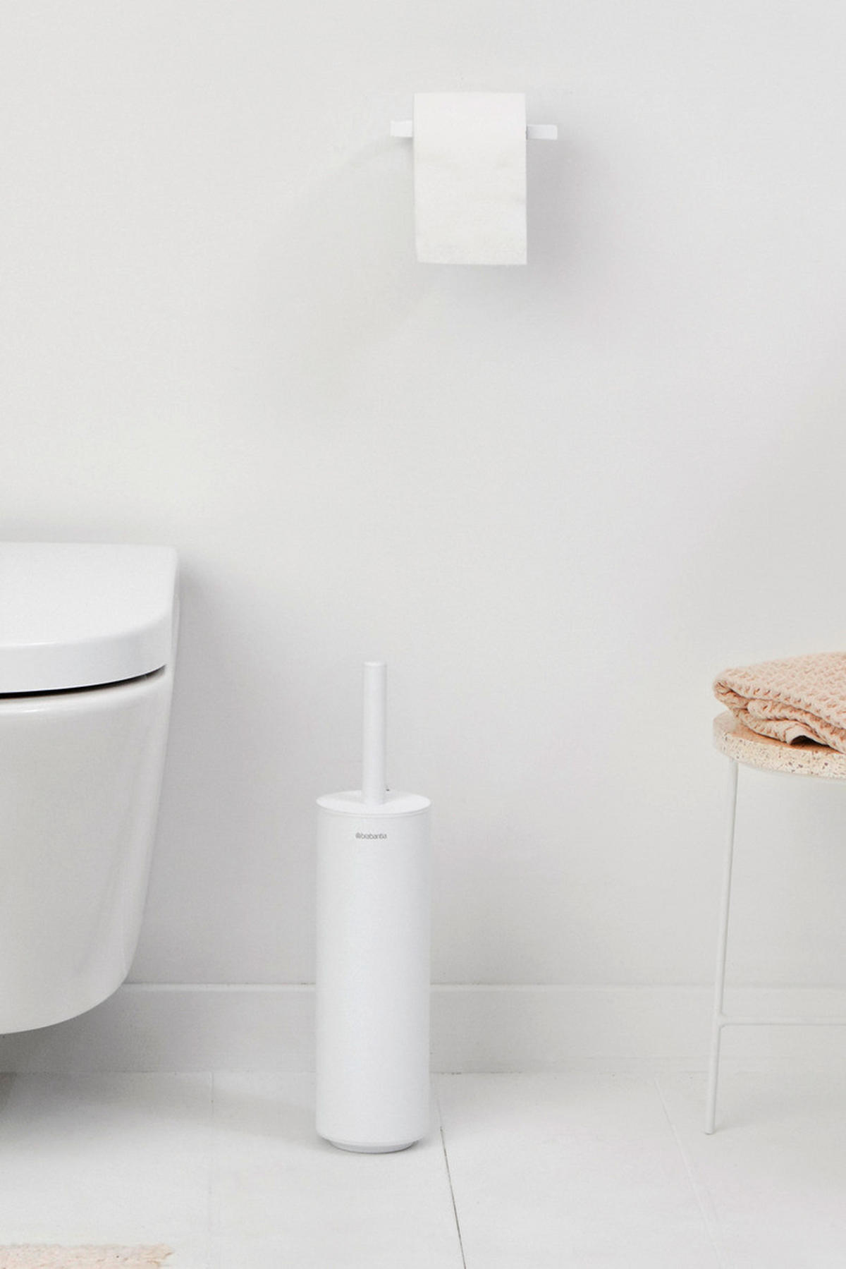 WC GARNITURA SA ČETKOM  bela  metal  - bela, Osnovno, metal/plastika (11/42/9.5cm) - Brabantia