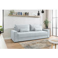 SCHLAFSOFA in Cord Hellgrau  - Hellgrau/Schwarz, KONVENTIONELL, Kunststoff/Textil (233/92/108cm) - Carryhome