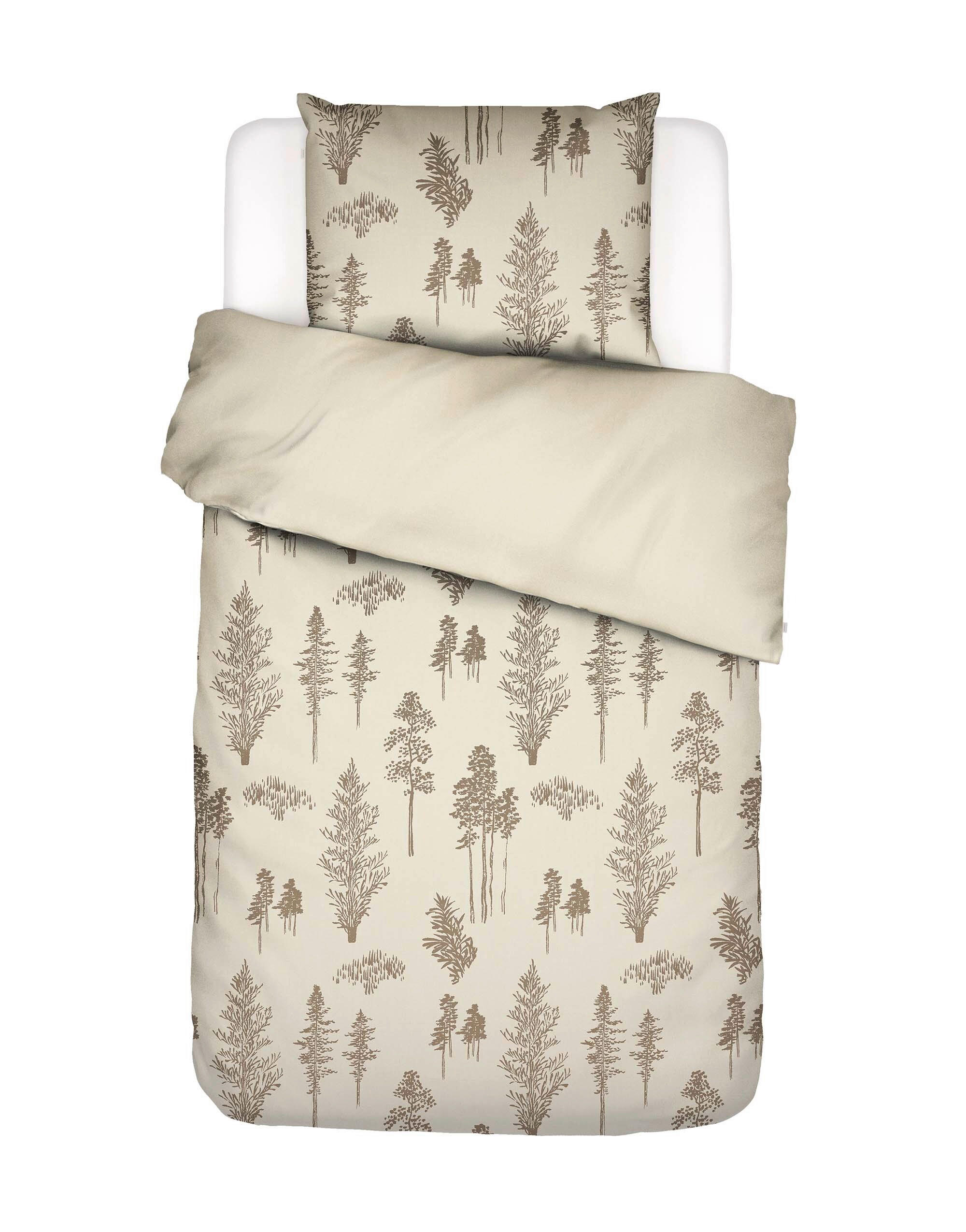 POSTELJNINA CECILE 135/200 cm saten krem barve  - krem barve, Konvencionalno, tekstil (135/200cm) - Essenza