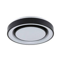 DECKENLEUCHTE 37,5/7 cm   - Schwarz/Weiß, Basics, Kunststoff/Metall (37,5/7cm) - Paulmann