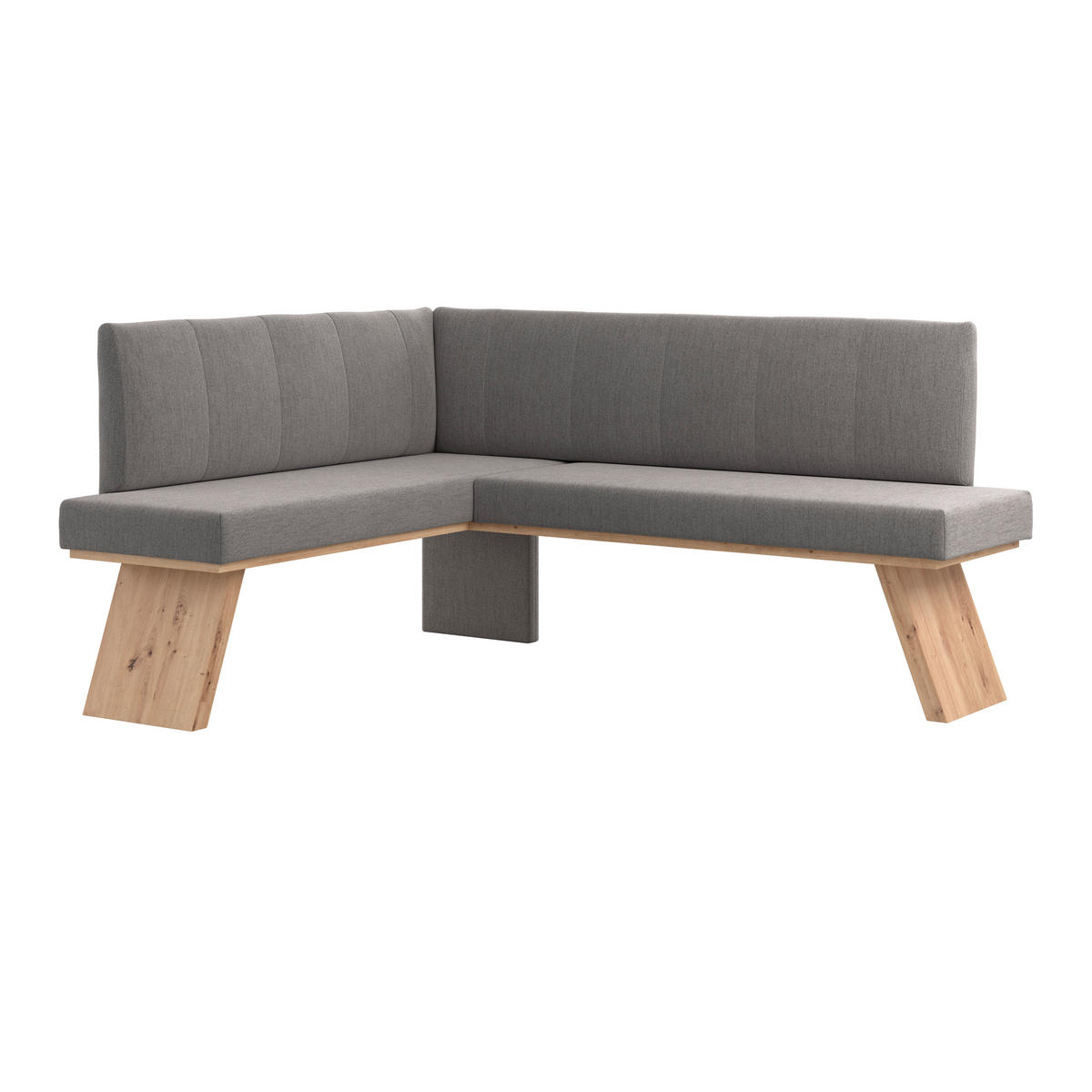 ECKBANK 150/185 cm Webstoff Grau   - Eichefarben/Grau, KONVENTIONELL, Textil (150/185cm) - Livetastic