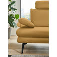 ECKSOFA in Echtleder Gelb  310/180 cm  - Gelb/Schwarz, Design, Leder/Metall (310/180cm) - Dieter Knoll