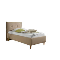 POLSTERBETT 100/200 cm,  in Beige,  - Beige/Naturfarben, MODERN, Holz/Textil (100/200cm) - Livetastic