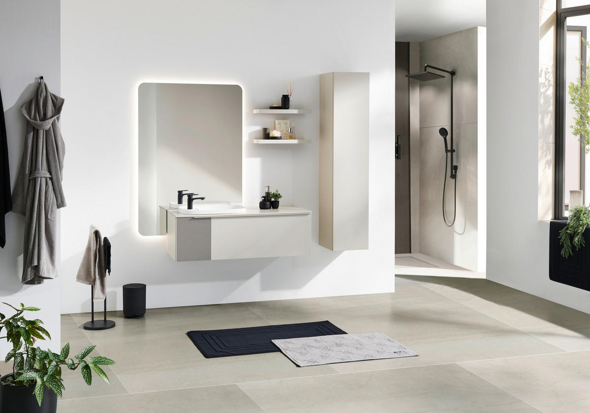 BADEZIMMER  in 120 cm  - Naturfarben, Design, Glas/Holzwerkstoff (120cm) - Dieter Knoll
