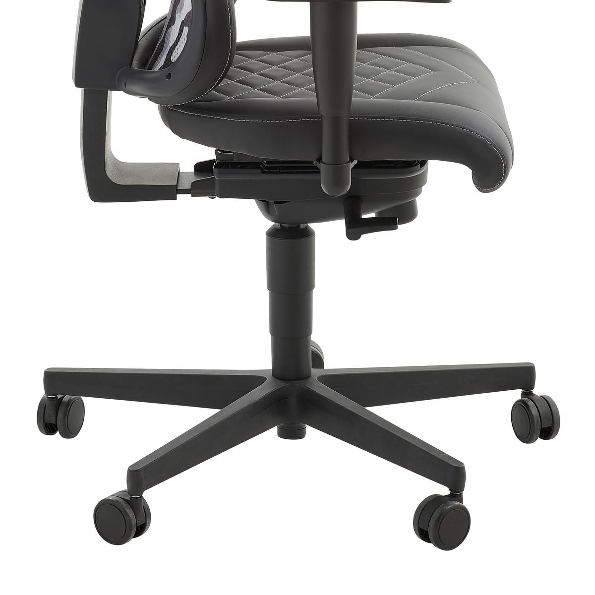 GAMINGSTUHL  in Lederlook Grau, Schwarz  - Schwarz/Grau, Design, Kunststoff/Textil (47,5/99-127/44cm) - Dieter Knoll
