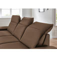 ECKSOFA in Echtleder Braun  - Schwarz/Braun, Design, Leder/Metall (193/328cm) - Dieter Knoll