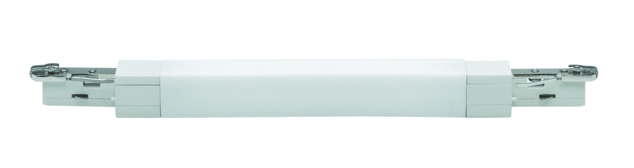 SCHIENENSYSTEM-VERBINDER - Chromfarben/Weiß, Design, Kunststoff/Metall (22,7/1,8/1,8cm) - Paulmann