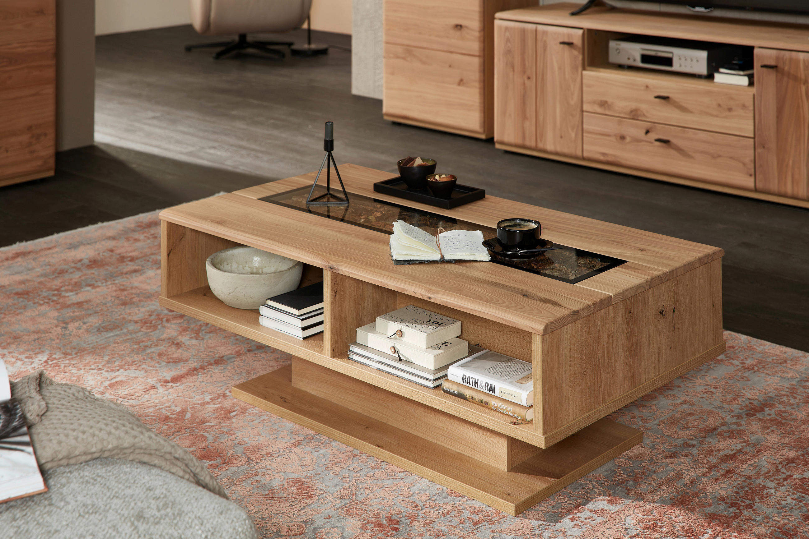 KLUBSKA MIZA, barve jesena  - barve jesena, Natur, leseni material/les (115/65/43cm) - Linea Natura