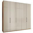 DREHTÜRENSCHRANK  in Champagner, Eiche Bianco  - Schieferfarben/Eiche Bianco, KONVENTIONELL, Glas/Holzwerkstoff (250/216/58cm) - Dieter Knoll