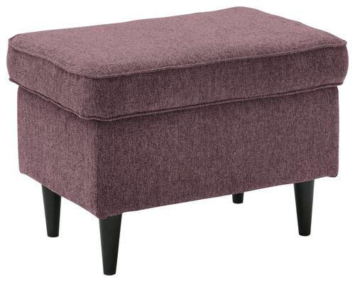 HOCKER Webstoff Aubergine  - Aubergine/Schwarz, Basics, Textil (63/43/42cm) - MID.YOU