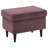 HOCKER Webstoff Aubergine  - Aubergine/Schwarz, Basics, Textil (63/43/42cm) - MID.YOU