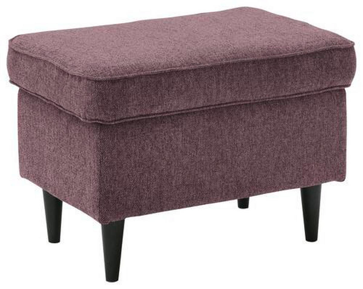 TABURET, textil, kompozitní dřevo, 63/43/42 cm - černá/lilková, Basics, kompozitní dřevo/textil (63/43/42cm) - MID.YOU