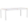 GARTENTISCH 200/100/75 cm Holz, Metall rechteckig  - Weiß, KONVENTIONELL, Holz/Metall (200/100/75cm) - Gardenson