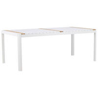 UTEBORD trä, metall rektangulär  - vit, Klassisk, metall/trä (200/100/75cm) - Gardenson