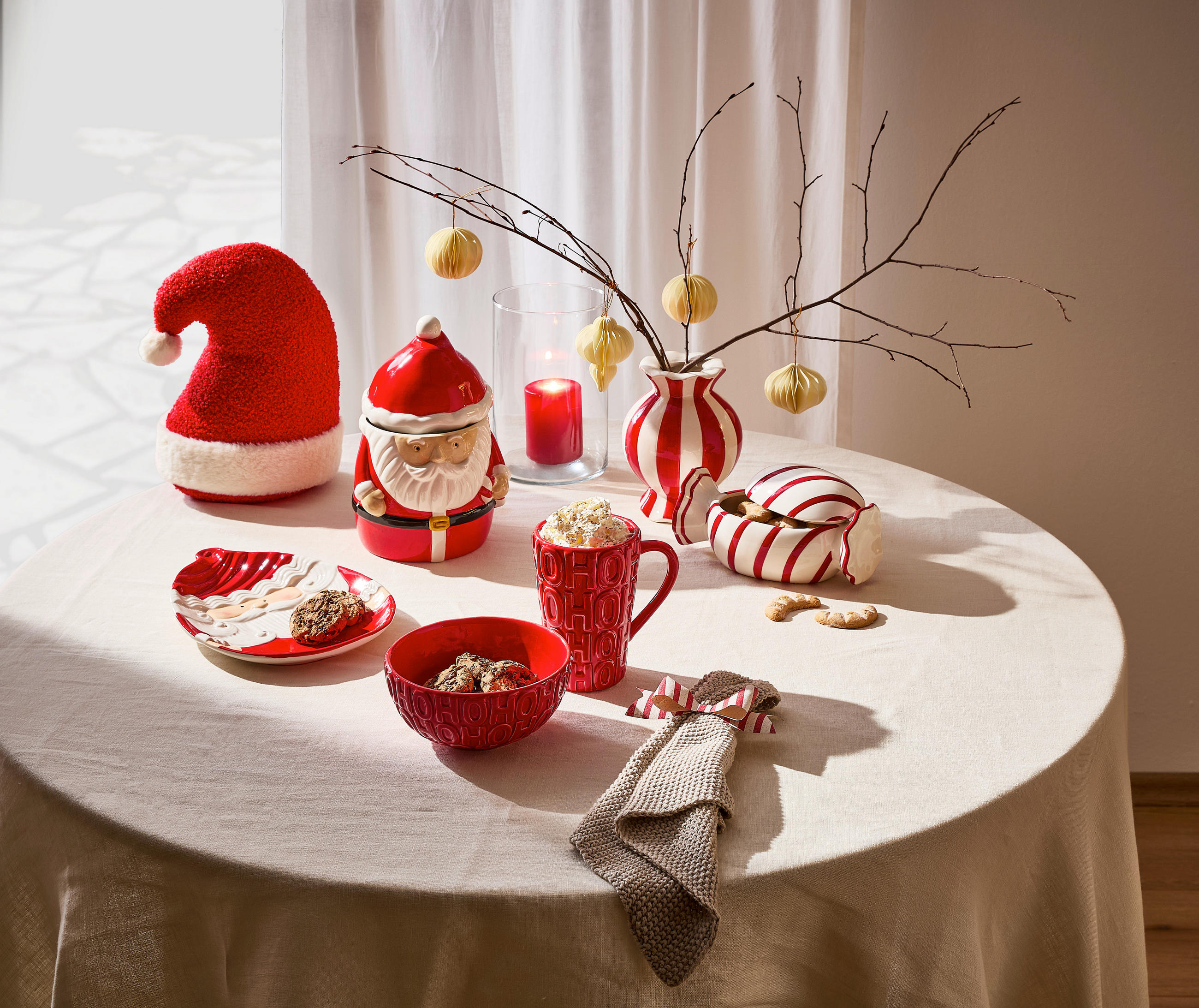 PLATZTELLER Keramik Dolomit - Rot, LIFESTYLE, Keramik (27,2/3,2/19,6cm) - X-Mas