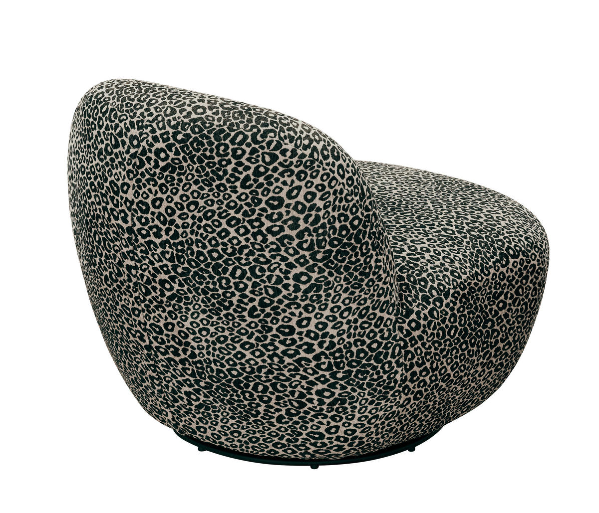 SESSEL Jacquard, Webstoff Braun, Schwarz  - Schwarz/Braun, Modern, Textil/Metall (83/73/95cm) - MID.YOU