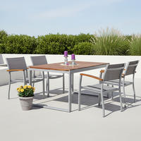 VRTNA GARNITURA Naxos  aluminij  siva, srebrne barve, barve akacije  siva, srebrne barve, barve akacije    - srebrne barve/siva, Romantika, kovina/tekstil - Gardenson