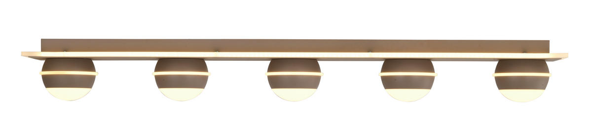 LED-DECKENLEUCHTE Biarritz 99/15/12,5 cm  - Schwarzchrom, Design, Kunststoff/Metall (99/15/12,5cm)