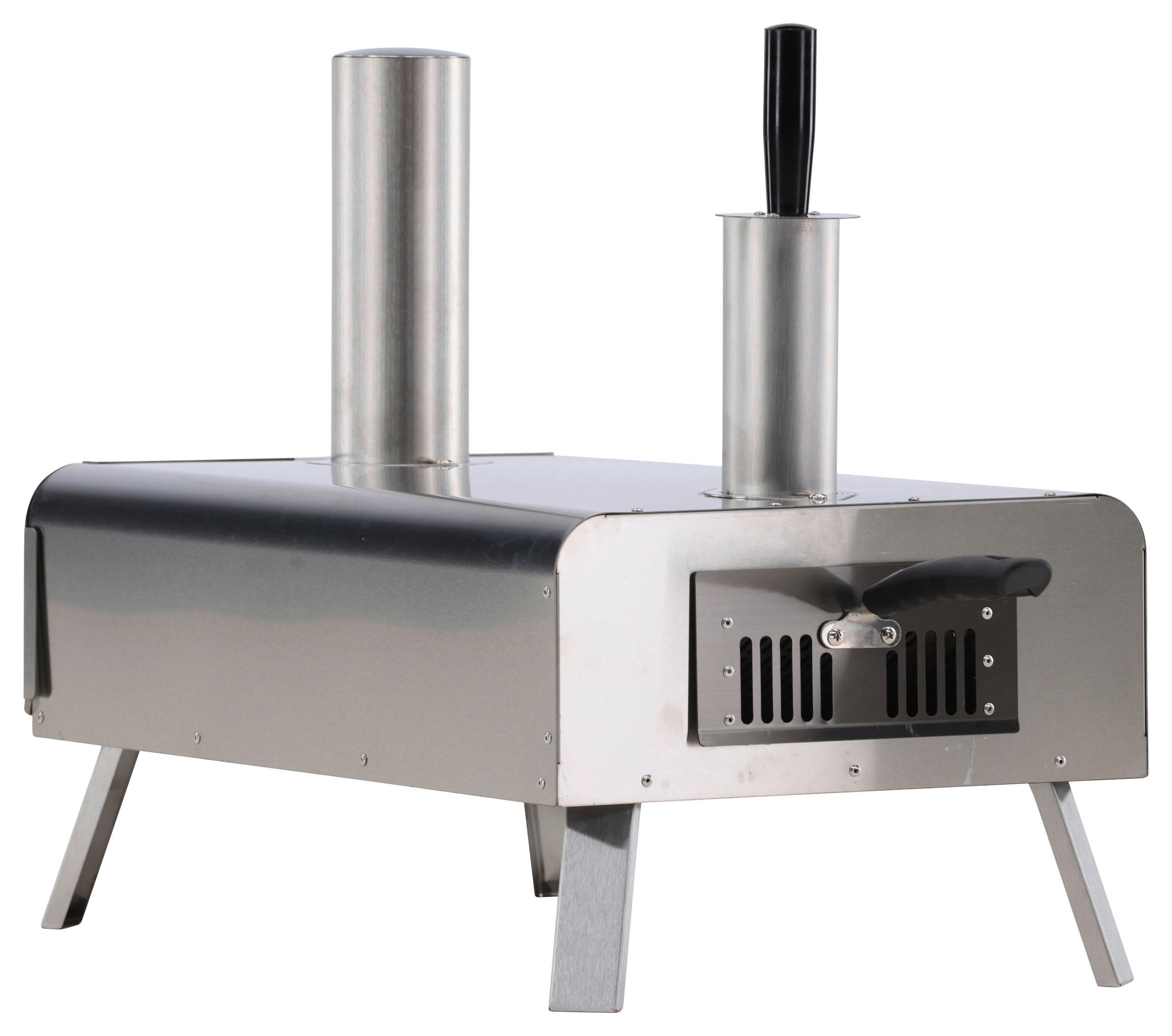 PIZZAOFEN  - Silberfarben, KONVENTIONELL, Metall (85.8/49.9/37cm) - Gardenson