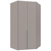 ECKKLEIDERSCHRANK 120/236/120 cm  - Alufarben/Grau, Modern, Holzwerkstoff/Metall (120/236/120cm) - MID.YOU