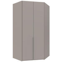 ECKKLEIDERSCHRANK 120/236/120 cm  - Alufarben/Grau, Modern, Holzwerkstoff/Metall (120/236/120cm) - MID.YOU