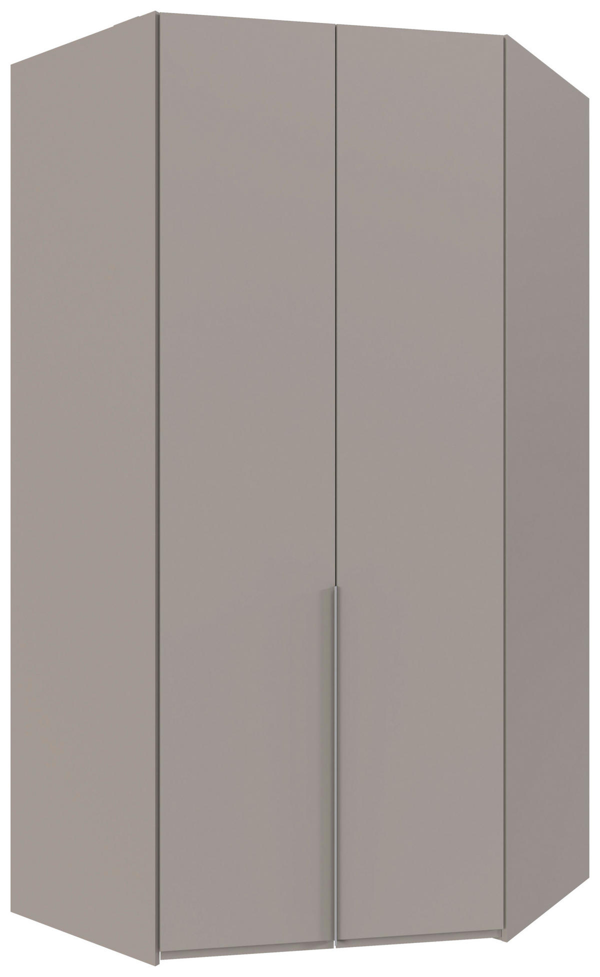ECKKLEIDERSCHRANK 120/236/120 cm  - Alufarben/Grau, Modern, Holzwerkstoff/Metall (120/236/120cm) - MID.YOU