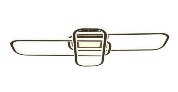 LED-DECKENLEUCHTE 103/46/11 cm   - Schwarz/Weiß, Design, Kunststoff/Metall (103/46/11cm) - Novel