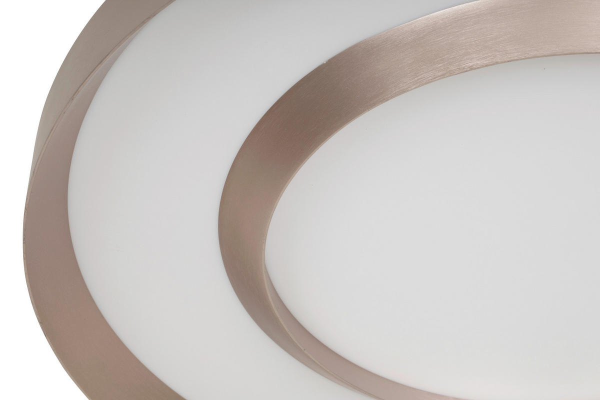 LED-DECKENLEUCHTE 50/8 cm   - Champagner/Goldfarben, Design, Kunststoff/Metall (50/8cm) - Novel