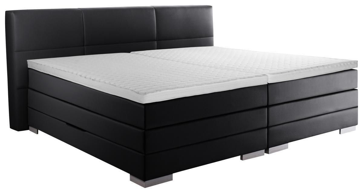Boxspringbett 'prinz' H2 200/200 cm in Schwarz
