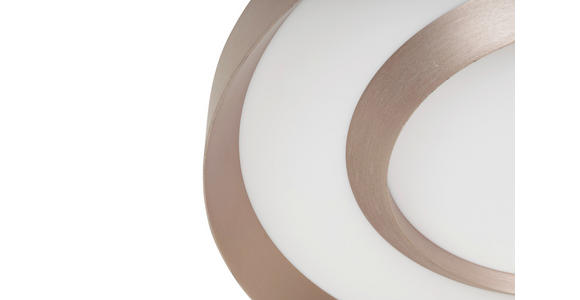 LED-DECKENLEUCHTE 40/8 cm   - Champagner/Goldfarben, Design, Kunststoff/Metall (40/8cm) - Novel