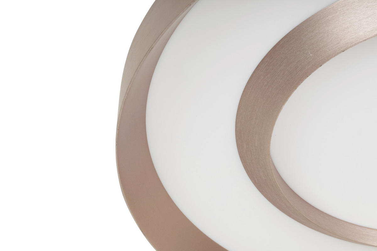 LED-DECKENLEUCHTE 40/8 cm   - Champagner/Goldfarben, Design, Kunststoff/Metall (40/8cm) - Novel