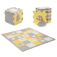PUZZLEMATTE Luno Shapes  - Gelb/Weiß, Basics (165/1.2/185cm) - kinderkraft