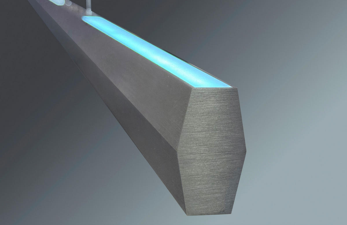 LED-HÄNGELEUCHTE 150/3,5/150 cm  - Alufarben, Design, Metall (150/3,5/150cm) - BOPP