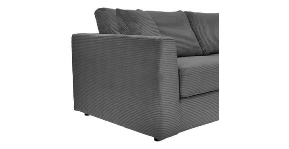 ECKSOFA  in Cord Anthrazit  234/170 cm  - Anthrazit/Schwarz, KONVENTIONELL, Kunststoff/Textil (234/170cm) - Carryhome