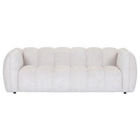 BIGSOFA in Chenille Creme  - Creme/Schwarz, Konventionell, Kunststoff/Textil (217/74/100cm) - Carryhome