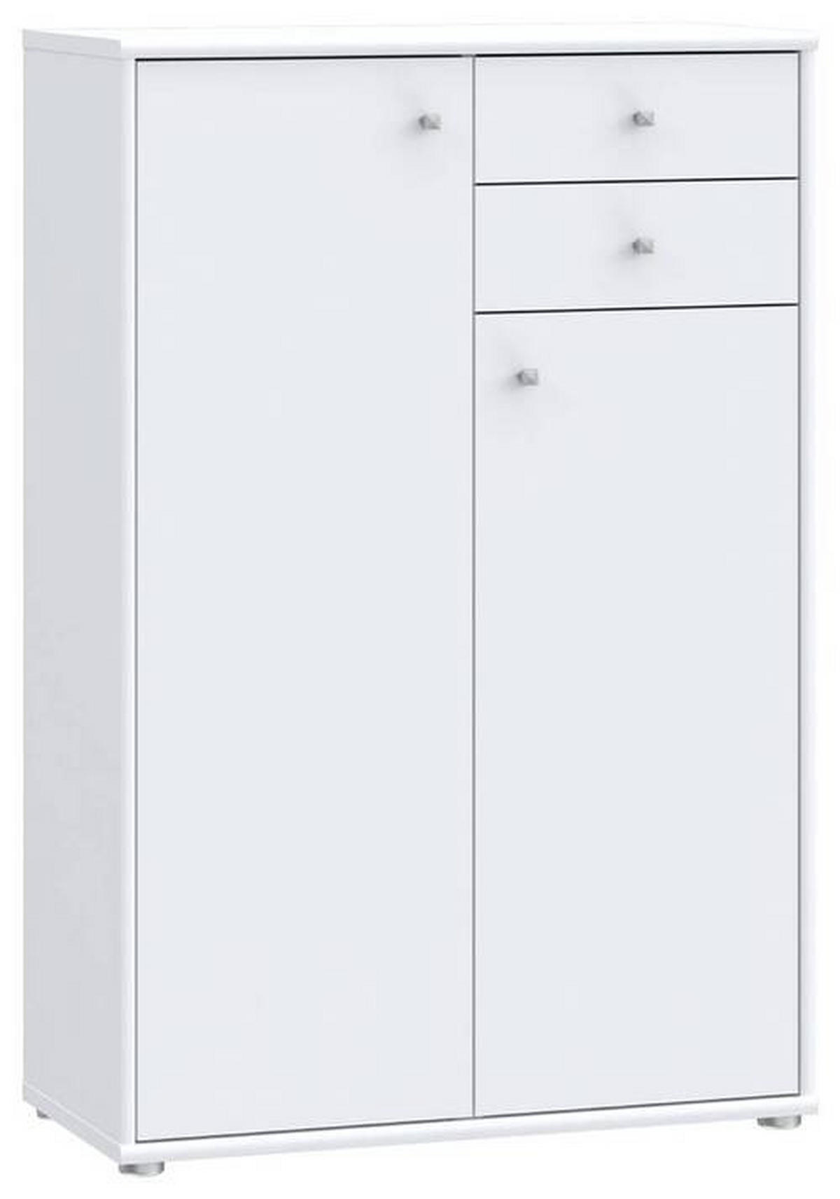 KOMMODE  in  - Alufarben/Weiß, Design, Holzwerkstoff (73,7/111,1/34,8cm)