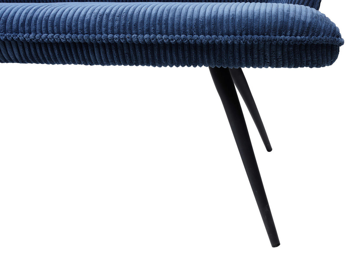 SITZBANK 163/67/85 cm Struktur Blau  - Blau/Beige, MODERN, Textil/Metall (163/67/85cm) - MID.YOU