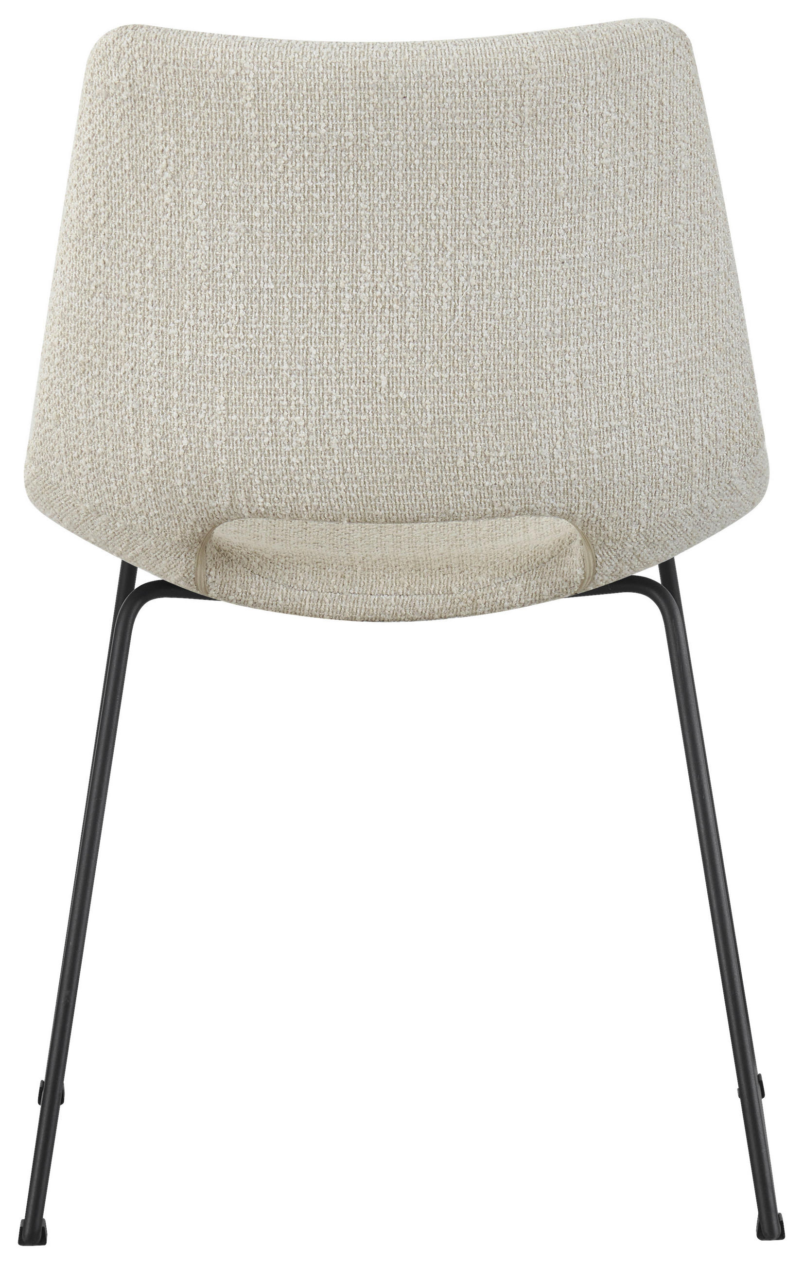 STUHL - Creme/Schwarz, Design, Textil/Metall (48/79/56cm) - Stylife