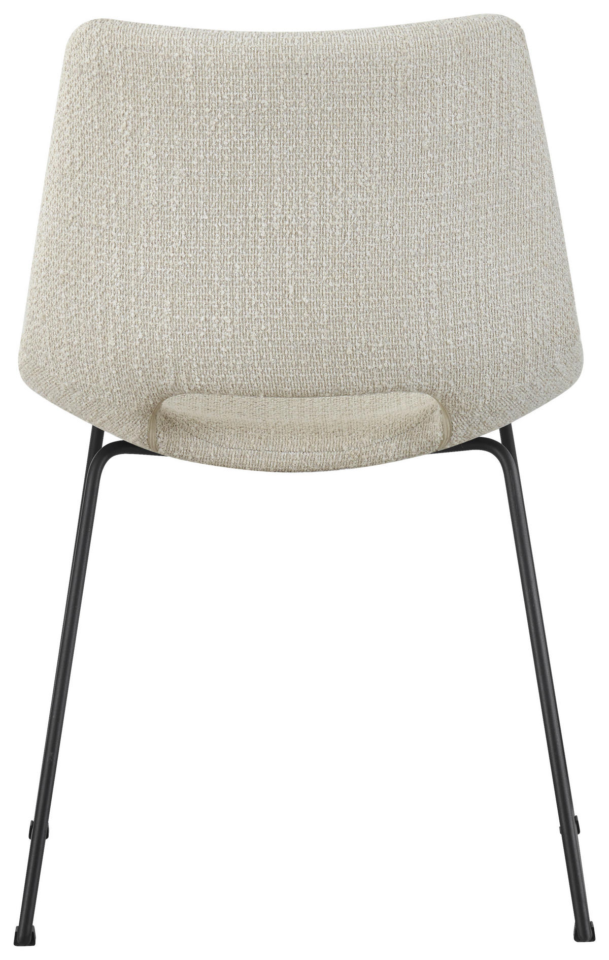 STUHL - Creme/Schwarz, Design, Textil/Metall (48/79/56cm) - Stylife